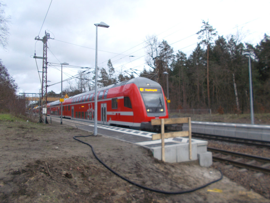 Fertige Bahnsteigverlängerung Fangschleuse, Foto: DB Station&Service