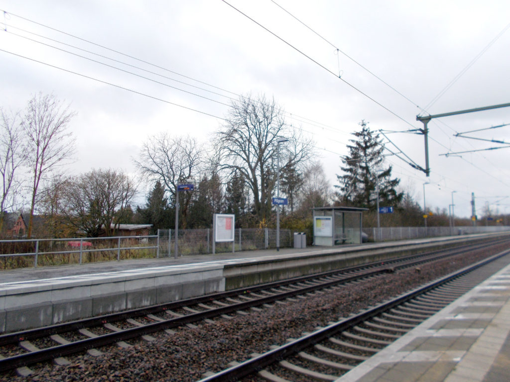 Bahnhof Pillgram Bahnsteig 1 nach der Bahnsteigverlängerung, Foto: DB Station&Service